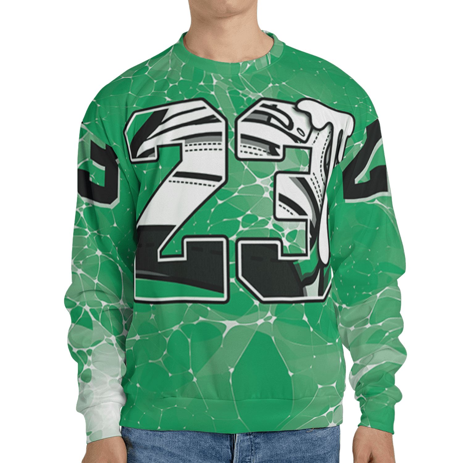 Lucky Green 5s Sweatshirt Match 23 Sneaker 3D All-Over Print - NastyJamz