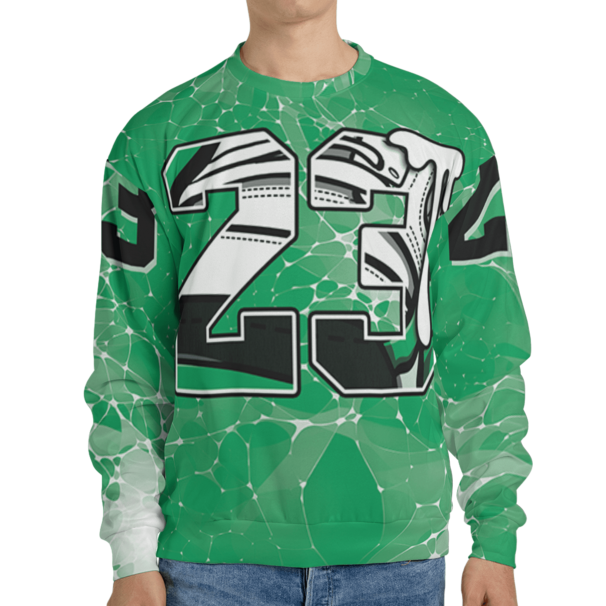 Lucky Green 5s Sweatshirt Match 23 Sneaker 3D All-Over Print - NastyJamz