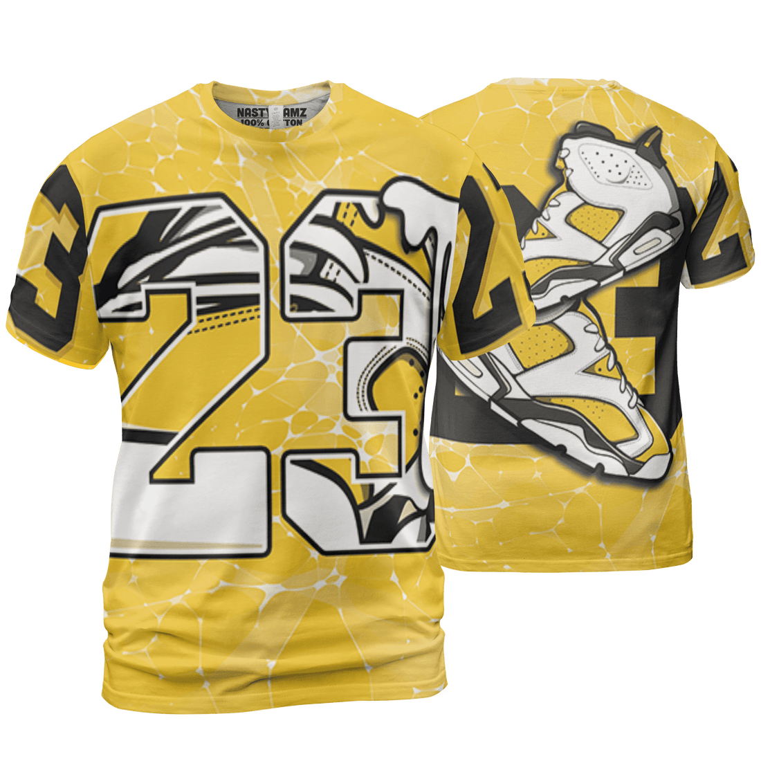 Yellow Ochre 6s T Shirt Match 23 Sneaker 3D All-Over Print - NastyJamz