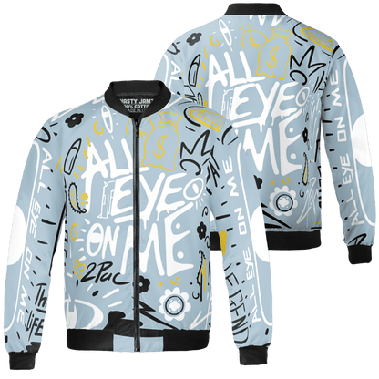 Blue Grey 13s Jacket Match All Eye On Me 3D All-Over Print Doodle Eye - NastyJamz