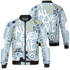 Blue Grey 13s Jacket Match All Eye On Me 3D All-Over Print Doodle Eye - NastyJamz