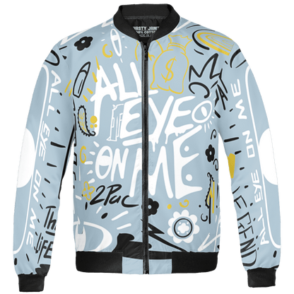 Blue Grey 13s Jacket Match All Eye On Me 3D All-Over Print Doodle Eye - NastyJamz
