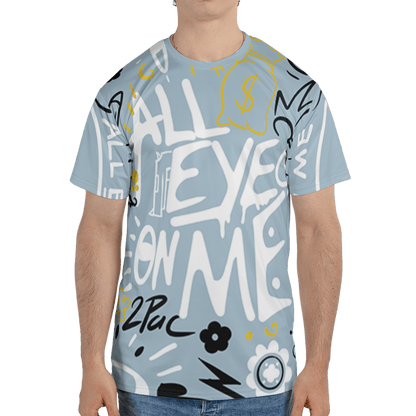 Blue Grey 13s T Shirt Match All Eye On Me 3D All-Over Print Doodle Eye - NastyJamz