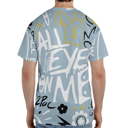 Blue Grey 13s T Shirt Match All Eye On Me 3D All-Over Print Doodle Eye - NastyJamz