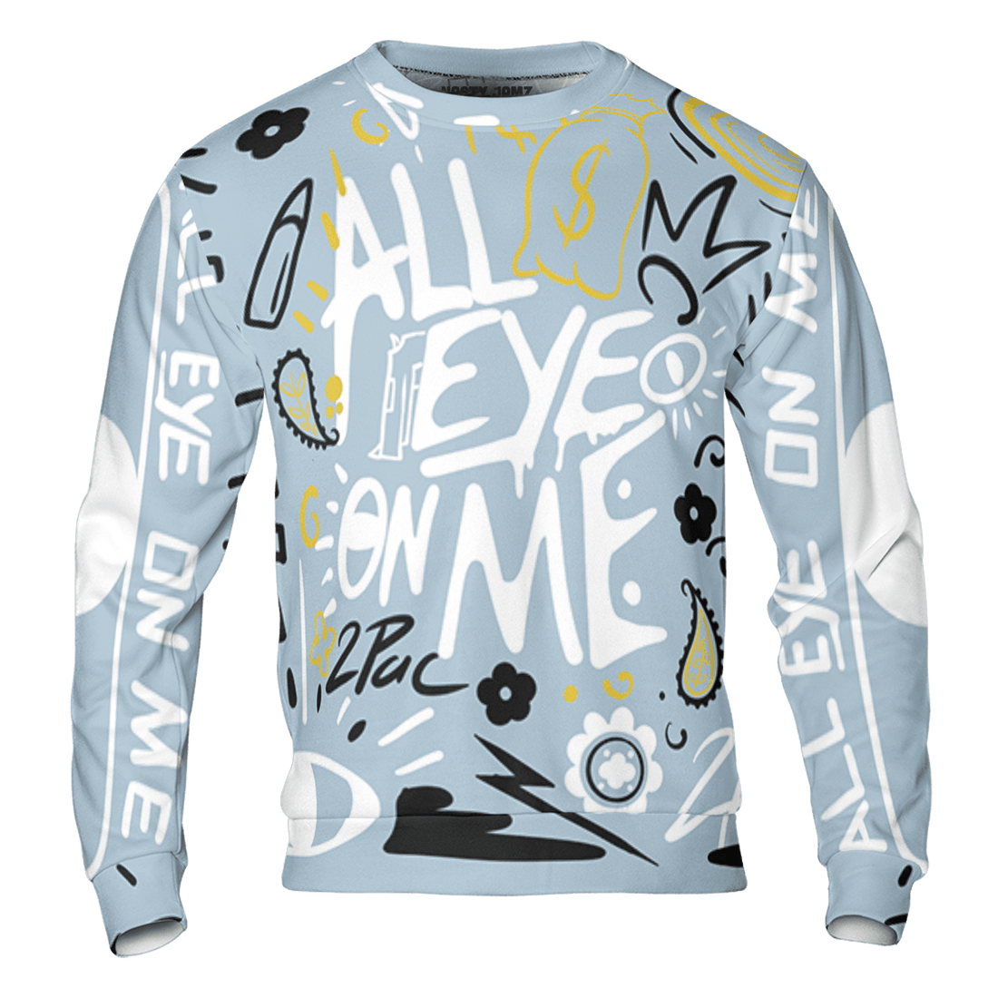 Blue Grey 13s Sweatshirt Match All Eye On Me 3D All-Over Print Doodle Eye - NastyJamz