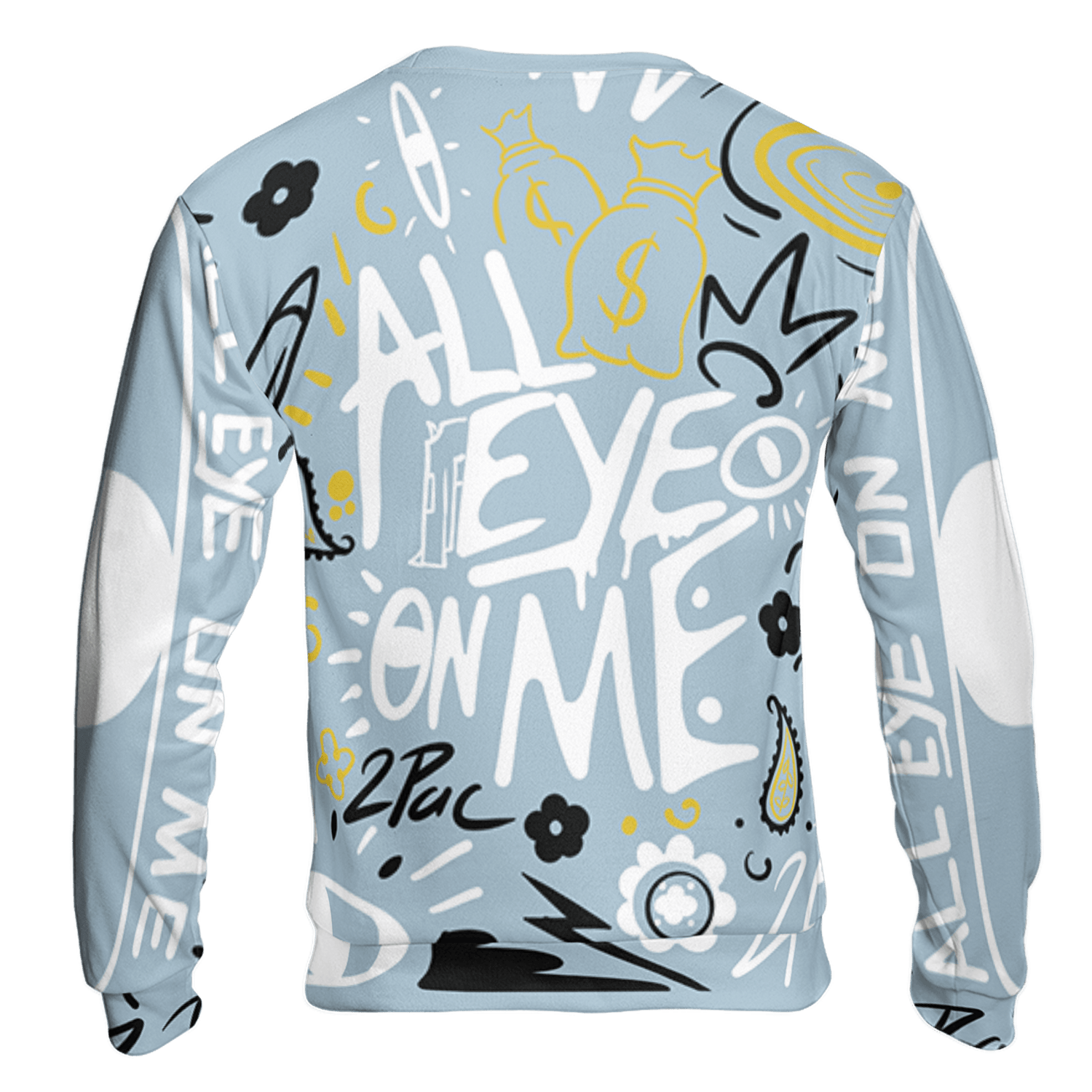 Blue Grey 13s Sweatshirt Match All Eye On Me 3D All-Over Print Doodle Eye - NastyJamz