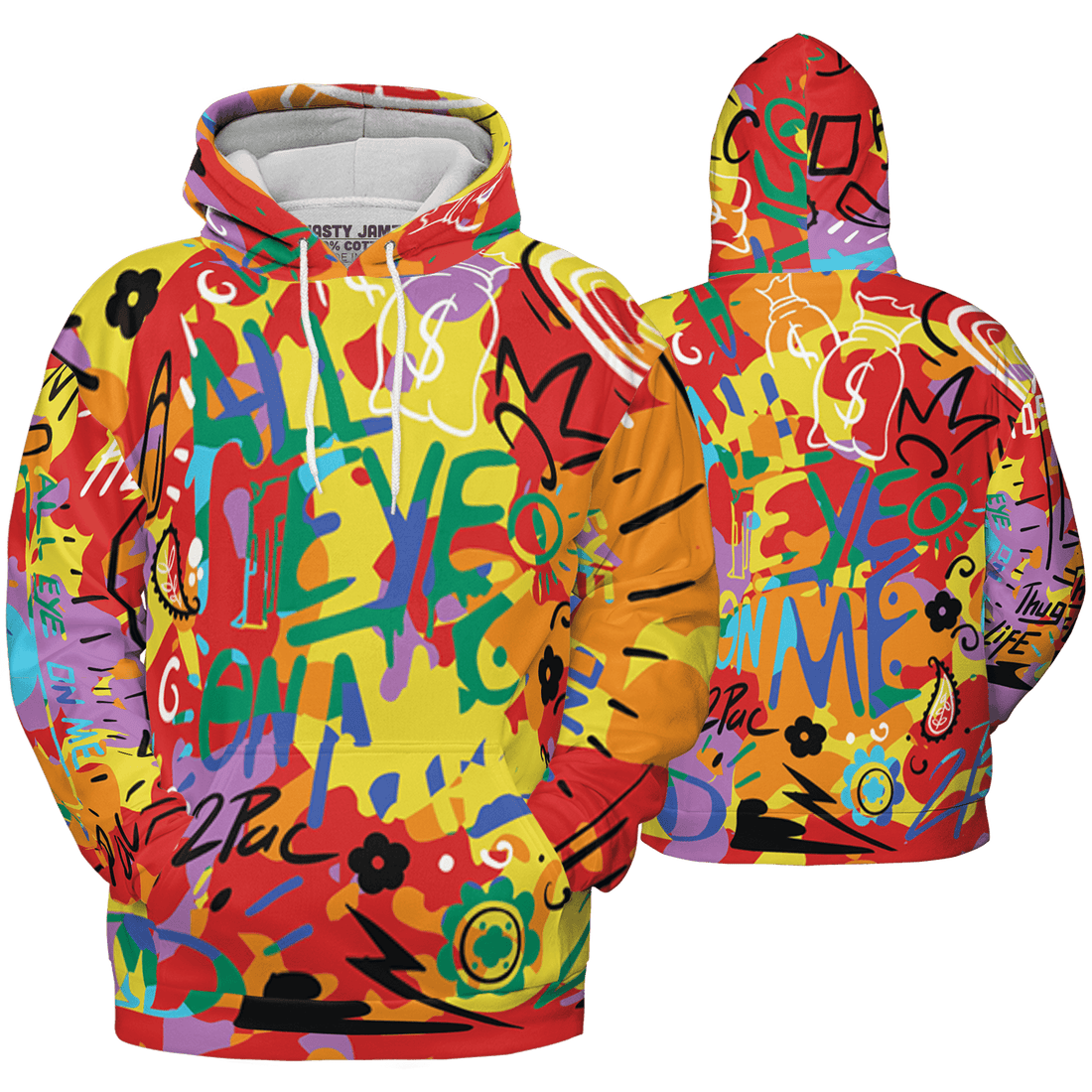Mid GS Six Championships 1s Hoodie Match All Eye On Me 3D All-Over Print Doodle Eye - NastyJamz
