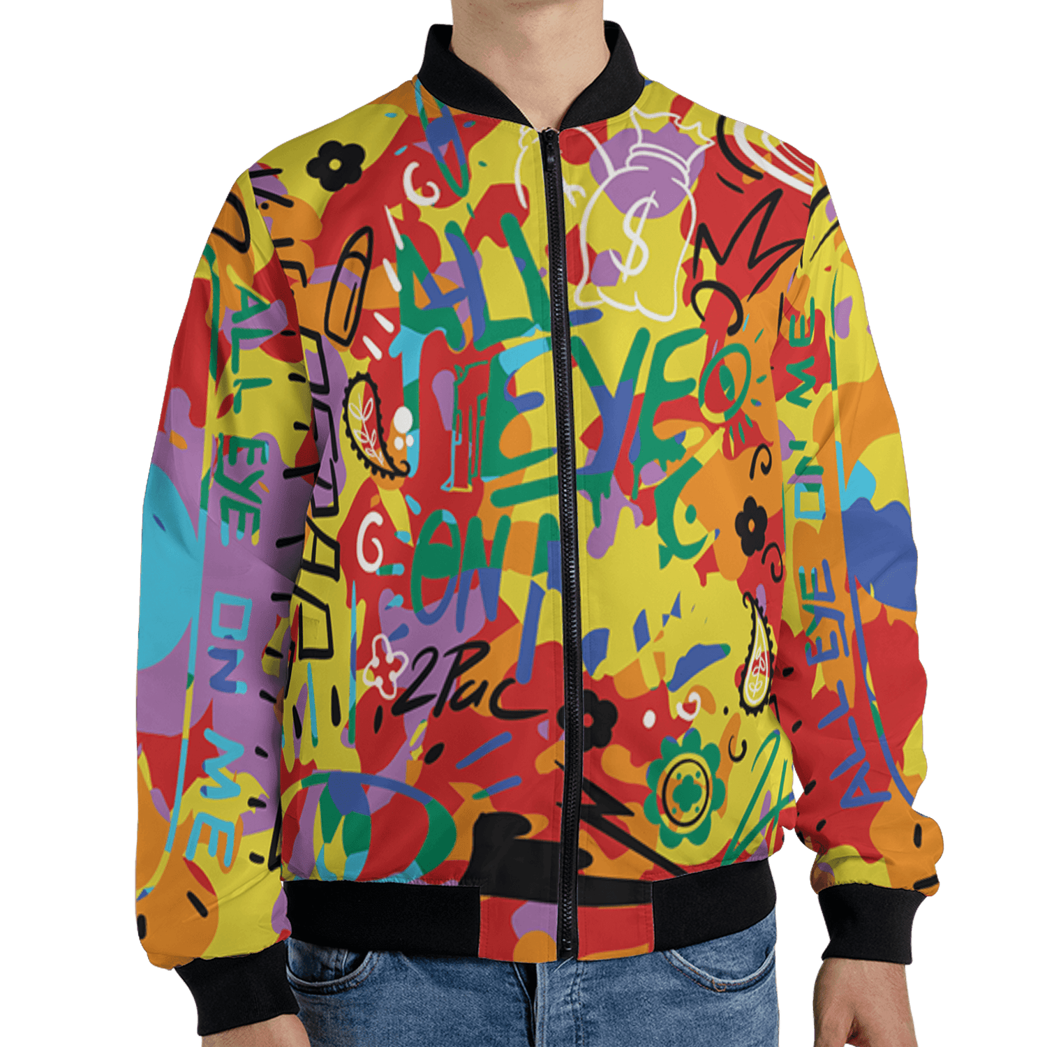 Mid GS Six Championships 1s Jacket Match All Eye On Me 3D All-Over Print Doodle Eye - NastyJamz