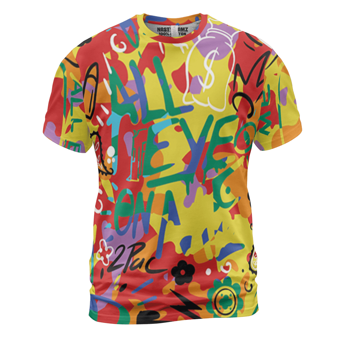 Mid GS Six Championships 1s T Shirt Match All Eye On Me 3D All-Over Print Doodle Eye - NastyJamz