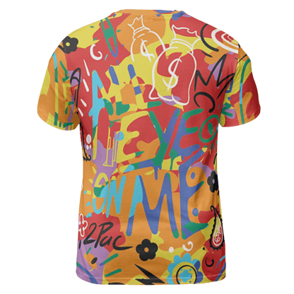 Mid GS Six Championships 1s T Shirt Match All Eye On Me 3D All-Over Print Doodle Eye - NastyJamz