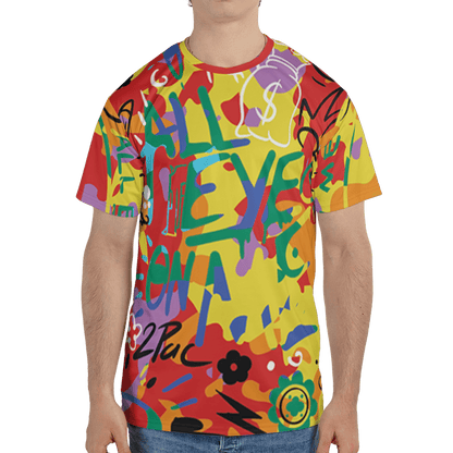 Mid GS Six Championships 1s T Shirt Match All Eye On Me 3D All-Over Print Doodle Eye - NastyJamz