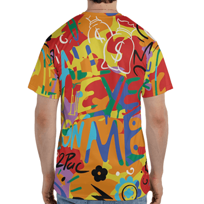 Mid GS Six Championships 1s T Shirt Match All Eye On Me 3D All-Over Print Doodle Eye - NastyJamz