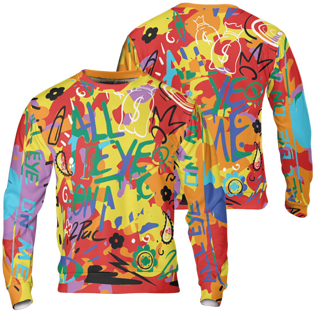 Mid GS Six Championships 1s Sweatshirt Match All Eye On Me 3D All-Over Print Doodle Eye - NastyJamz