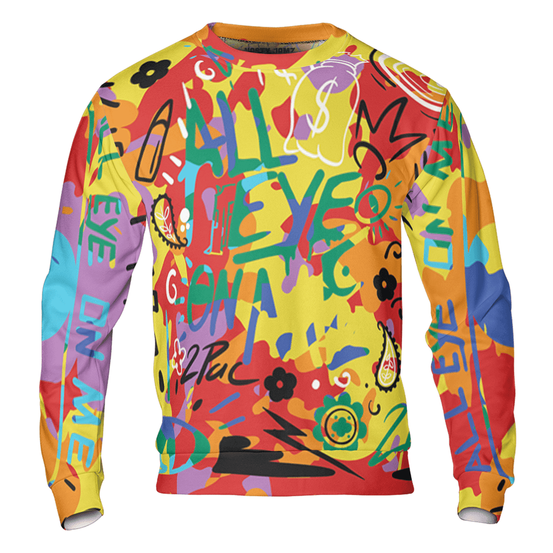 Mid GS Six Championships 1s Sweatshirt Match All Eye On Me 3D All-Over Print Doodle Eye - NastyJamz