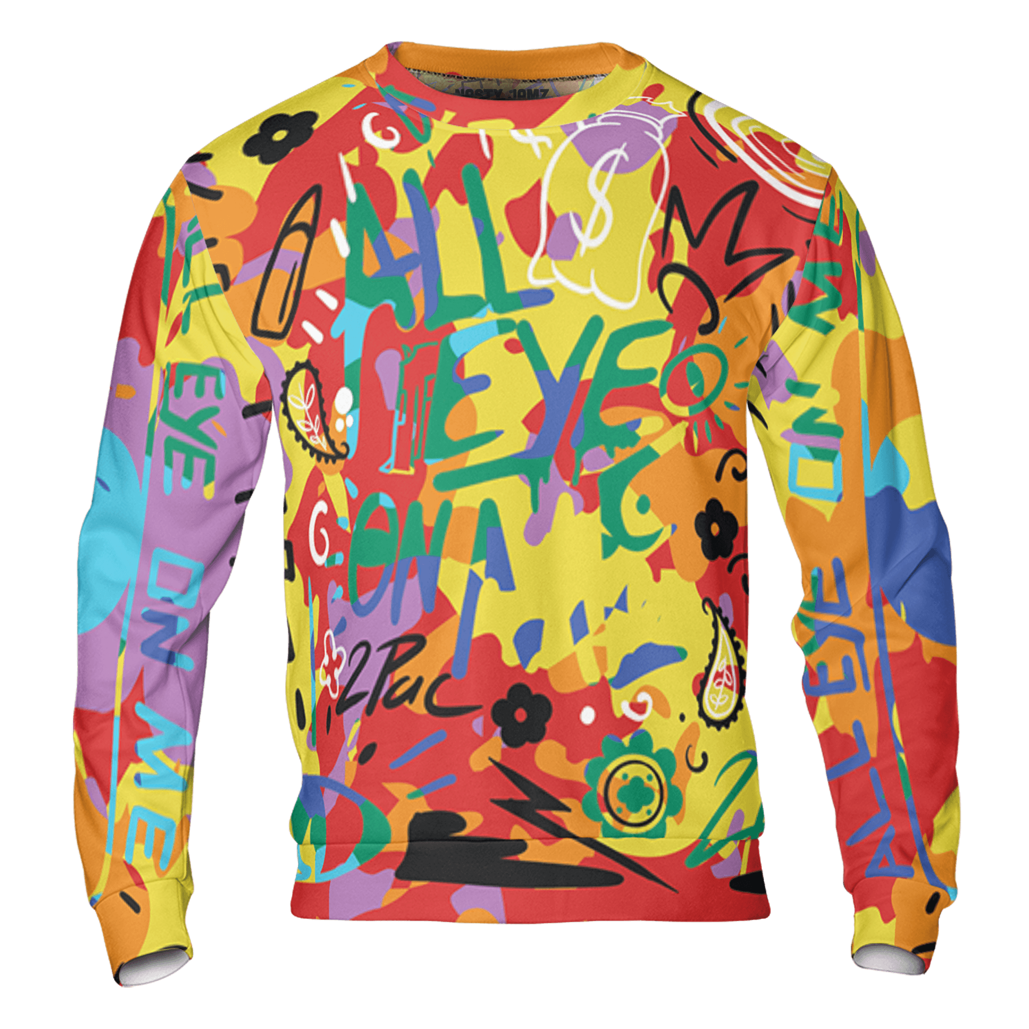 Mid GS Six Championships 1s Sweatshirt Match All Eye On Me 3D All-Over Print Doodle Eye - NastyJamz