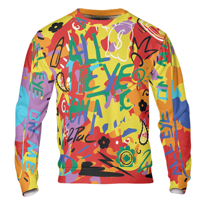 Mid GS Six Championships 1s Sweatshirt Match All Eye On Me 3D All-Over Print Doodle Eye - NastyJamz