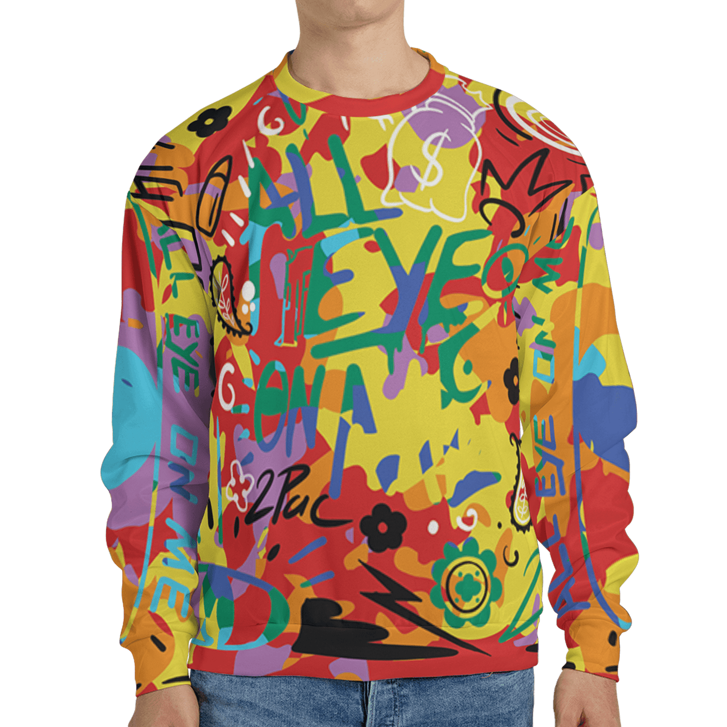 Mid GS Six Championships 1s Sweatshirt Match All Eye On Me 3D All-Over Print Doodle Eye - NastyJamz