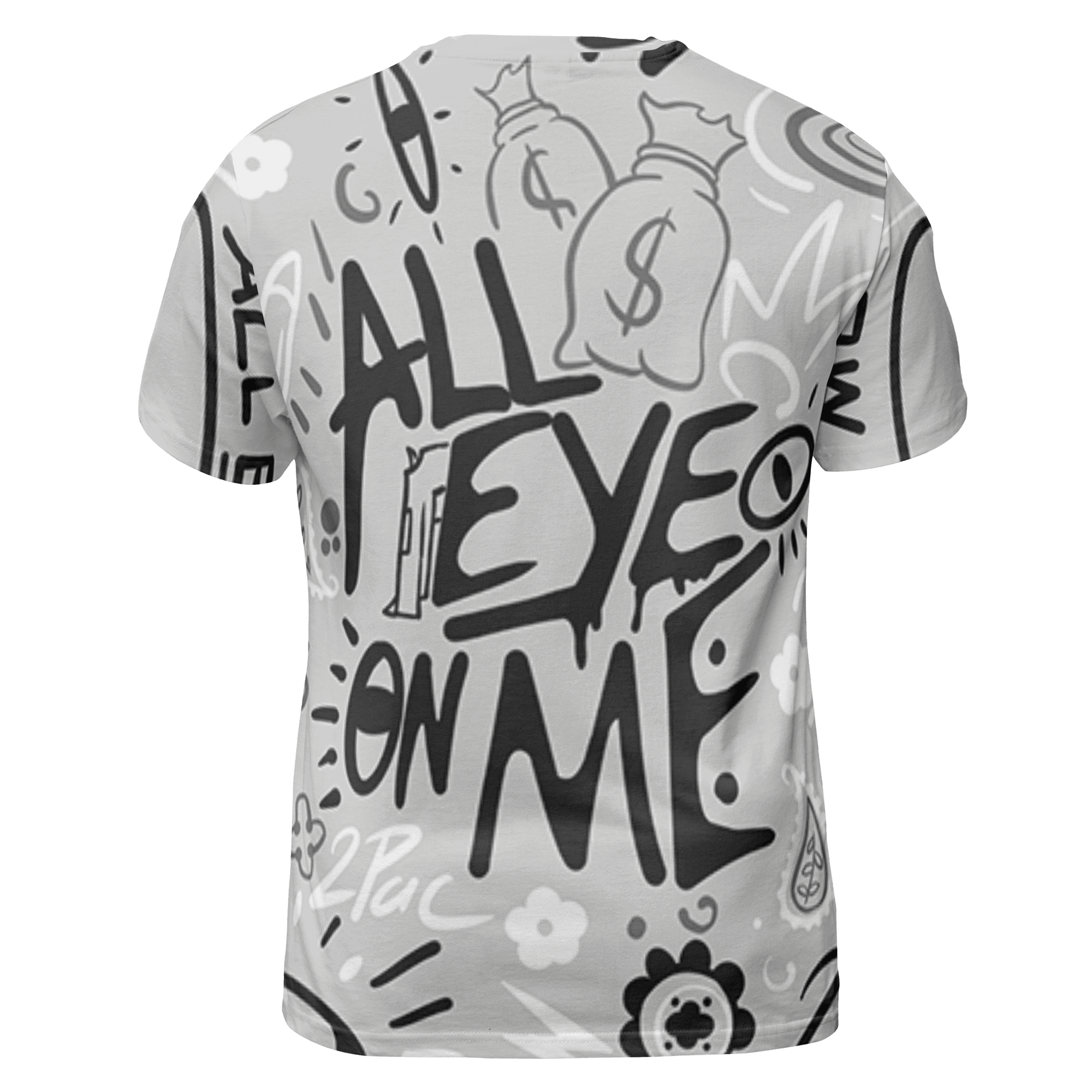 Retro High OG Black White 1s T Shirt Match All Eye On Me 3D All-Over Print Doodle Eye - NastyJamz