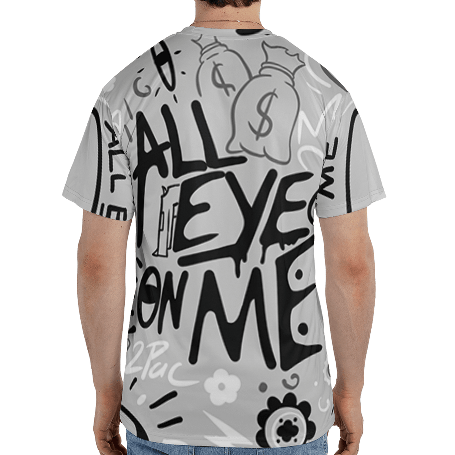 Retro High OG Black White 1s T Shirt Match All Eye On Me 3D All-Over Print Doodle Eye - NastyJamz