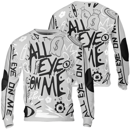Retro High OG Black White 1s Sweatshirt Match All Eye On Me 3D All-Over Print Doodle Eye - NastyJamz