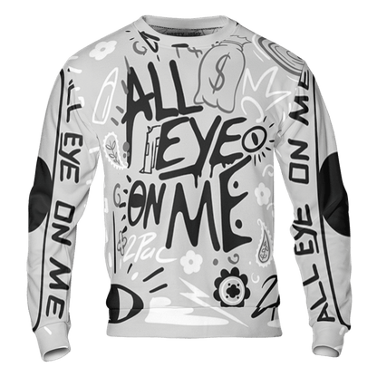 Retro High OG Black White 1s Sweatshirt Match All Eye On Me 3D All-Over Print Doodle Eye - NastyJamz