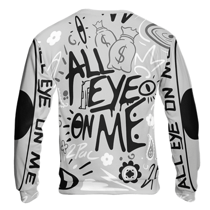 Retro High OG Black White 1s Sweatshirt Match All Eye On Me 3D All-Over Print Doodle Eye - NastyJamz