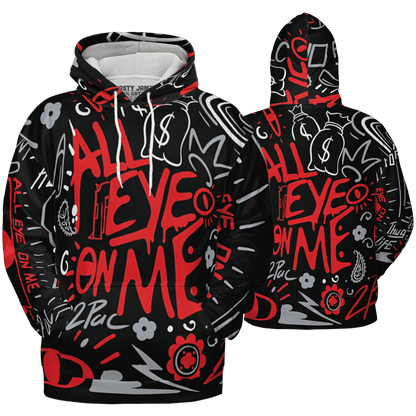 Bred Reimagined 4s Hoodie Match All Eye On Me 3D All-Over Print Doodle Eye - NastyJamz