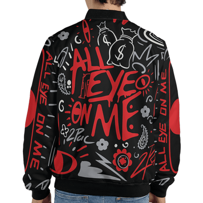 Bred Reimagined 4s Jacket Match All Eye On Me 3D All-Over Print Doodle Eye - NastyJamz