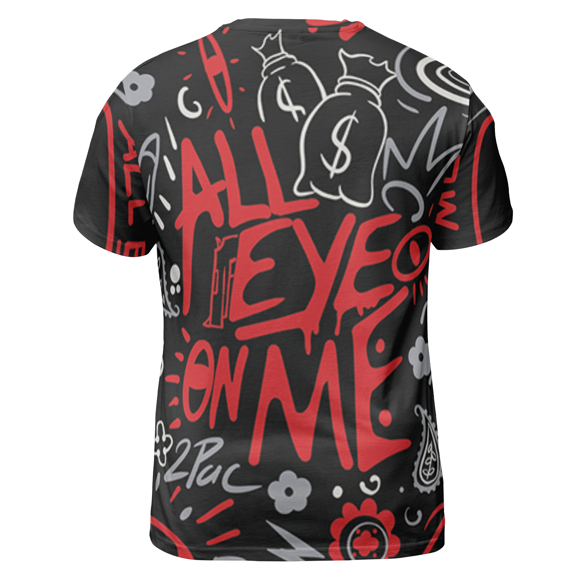 Bred Reimagined 4s T Shirt Match All Eye On Me 3D All-Over Print Doodle Eye - NastyJamz