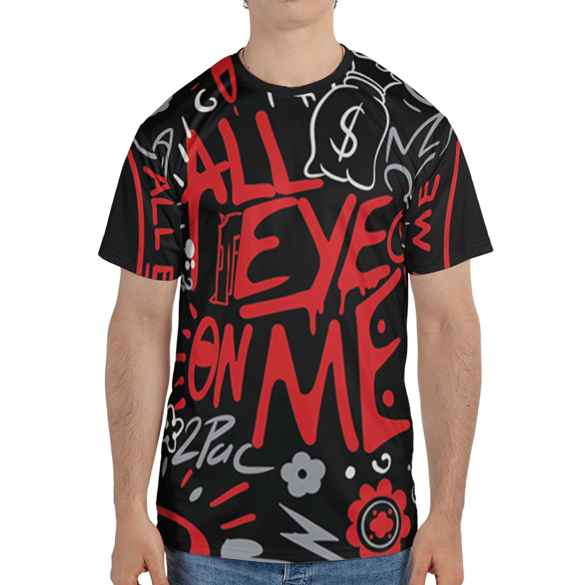 Bred Reimagined 4s T Shirt Match All Eye On Me 3D All-Over Print Doodle Eye - NastyJamz