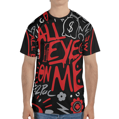 Bred Reimagined 4s T Shirt Match All Eye On Me 3D All-Over Print Doodle Eye - NastyJamz