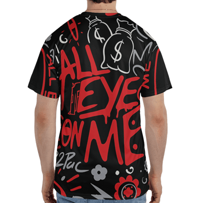 Bred Reimagined 4s T Shirt Match All Eye On Me 3D All-Over Print Doodle Eye - NastyJamz