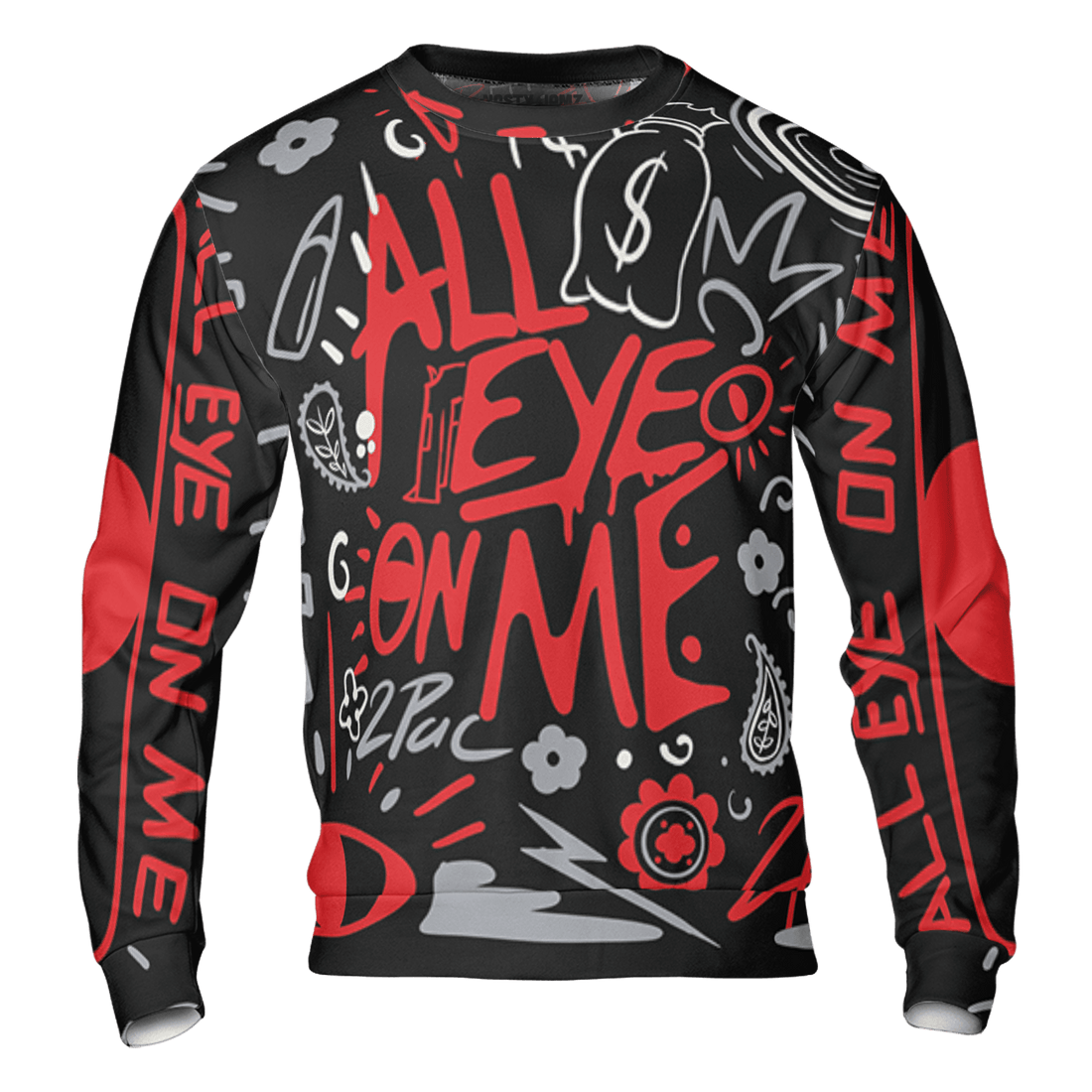 Bred Reimagined 4s Sweatshirt Match All Eye On Me 3D All-Over Print Doodle Eye - NastyJamz