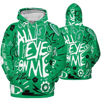 Lucky Green 5s Hoodie Match All Eye On Me 3D All-Over Print Doodle Eye - NastyJamz
