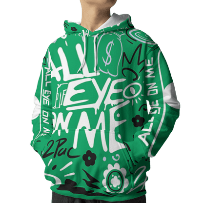 Lucky Green 5s Hoodie Match All Eye On Me 3D All-Over Print Doodle Eye - NastyJamz