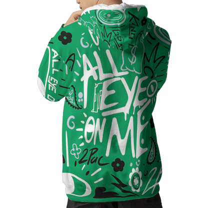 Lucky Green 5s Hoodie Match All Eye On Me 3D All-Over Print Doodle Eye - NastyJamz