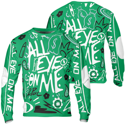 Lucky Green 5s Sweatshirt Match All Eye On Me 3D All-Over Print Doodle Eye - NastyJamz