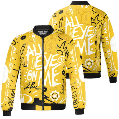 Yellow Ochre 6s Jacket Match All Eye On Me 3D All-Over Print Doodle Eye - NastyJamz