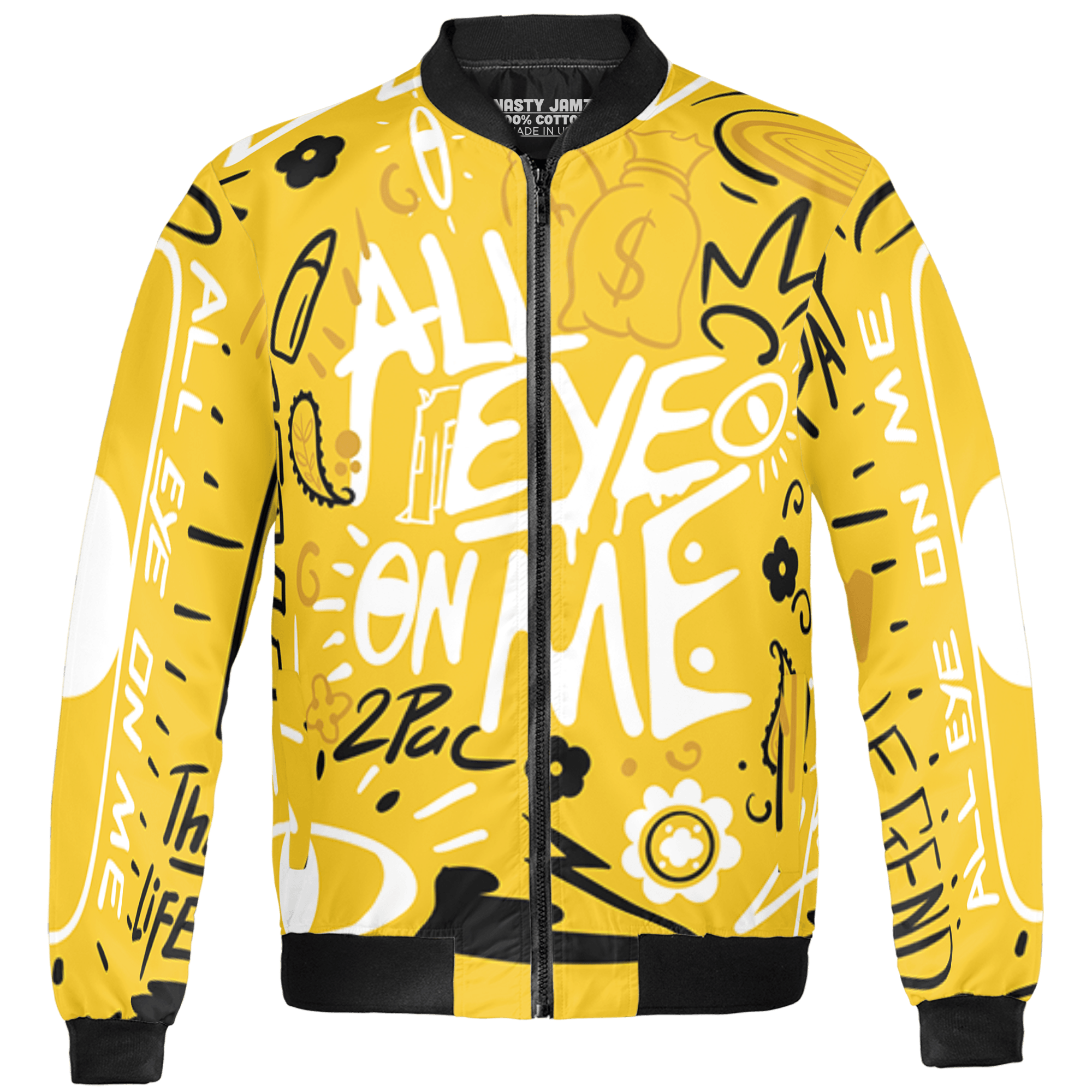 Yellow Ochre 6s Jacket Match All Eye On Me 3D All-Over Print Doodle Eye - NastyJamz