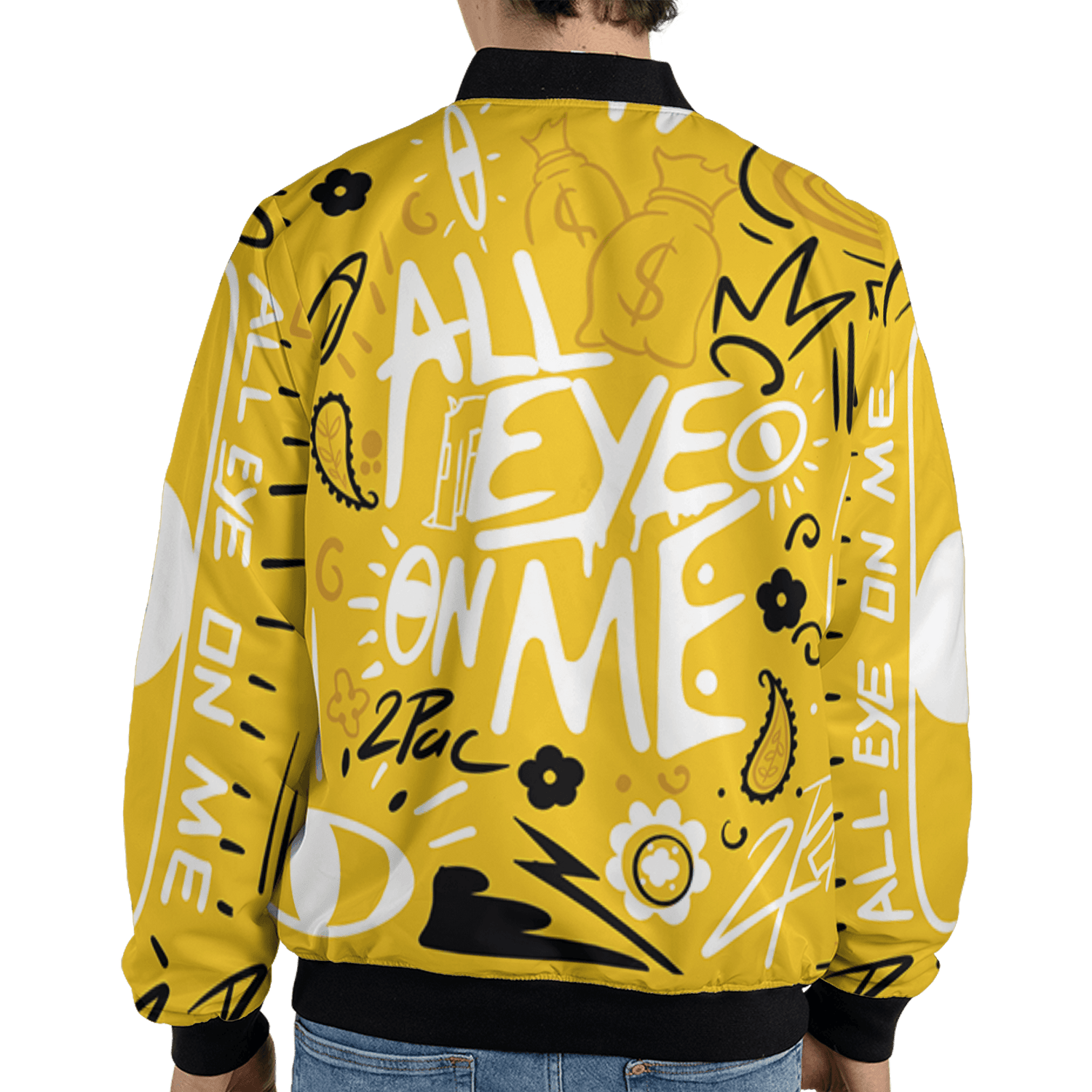 Yellow Ochre 6s Jacket Match All Eye On Me 3D All-Over Print Doodle Eye - NastyJamz