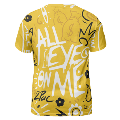 Yellow Ochre 6s T Shirt Match All Eye On Me 3D All-Over Print Doodle Eye - NastyJamz