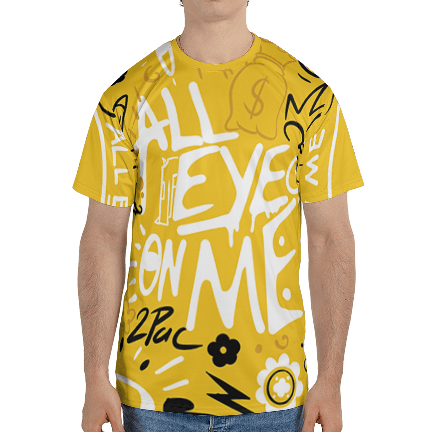 Yellow Ochre 6s T Shirt Match All Eye On Me 3D All-Over Print Doodle Eye - NastyJamz