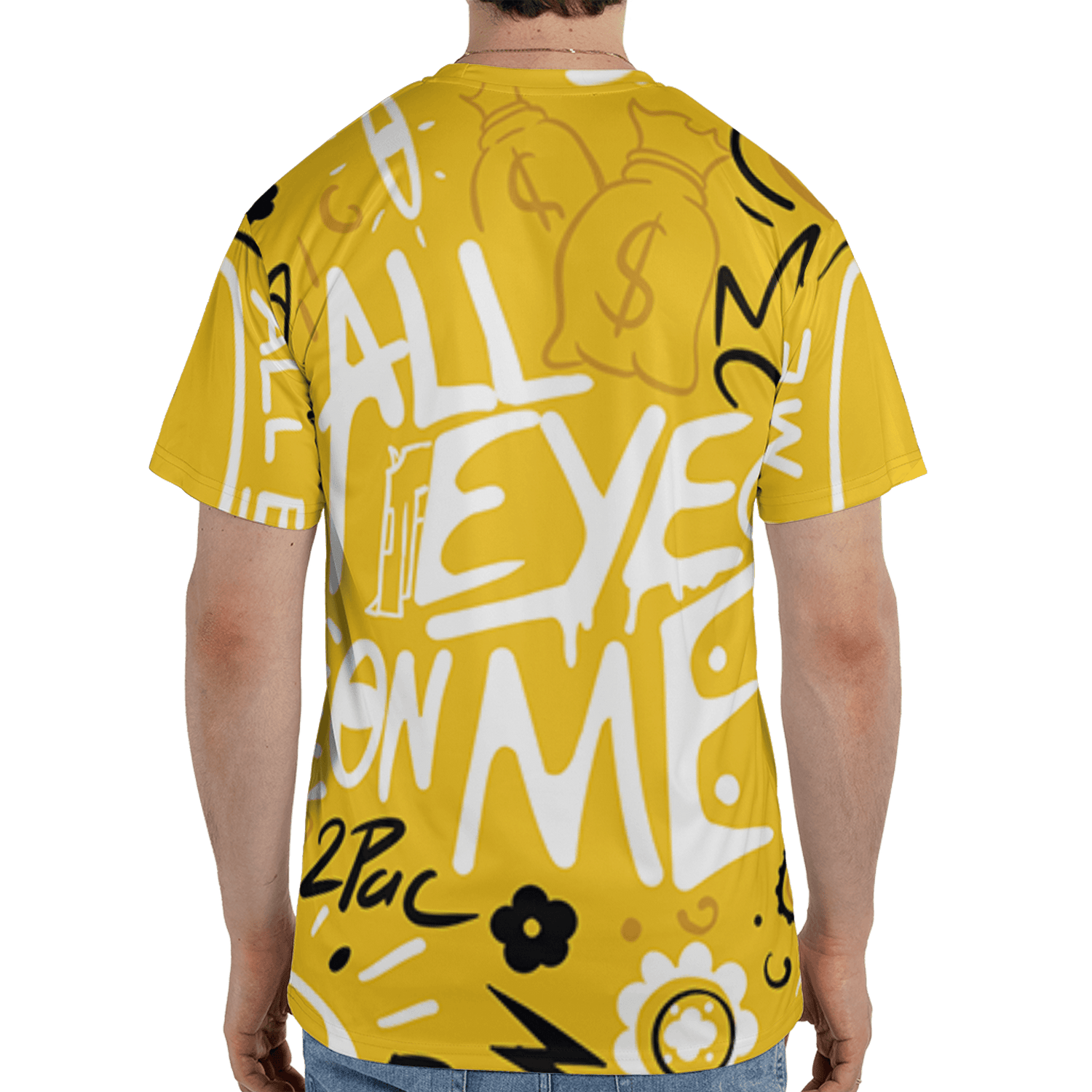 Yellow Ochre 6s T Shirt Match All Eye On Me 3D All-Over Print Doodle Eye - NastyJamz