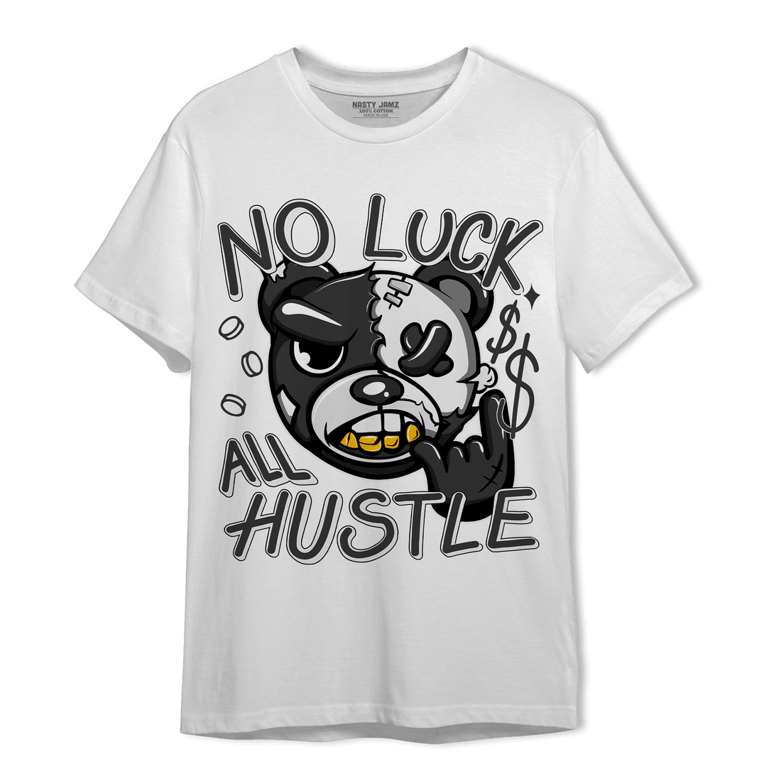 Black White 14s T Shirt Match All Hustle - NastyJamz