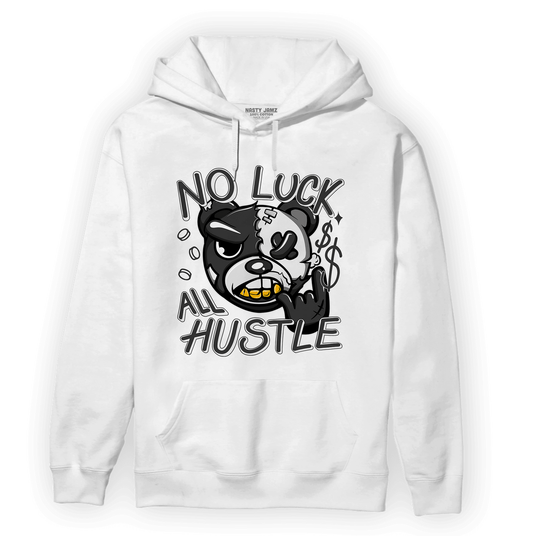 Black White 14s Hoodie Match All Hustle - NastyJamz