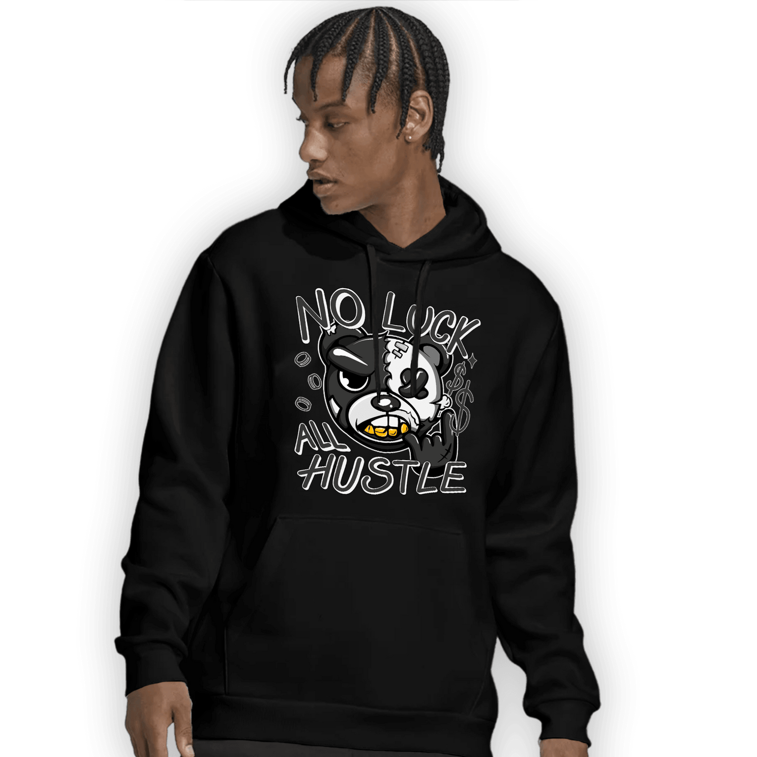 Black White 14s Hoodie Match All Hustle - NastyJamz