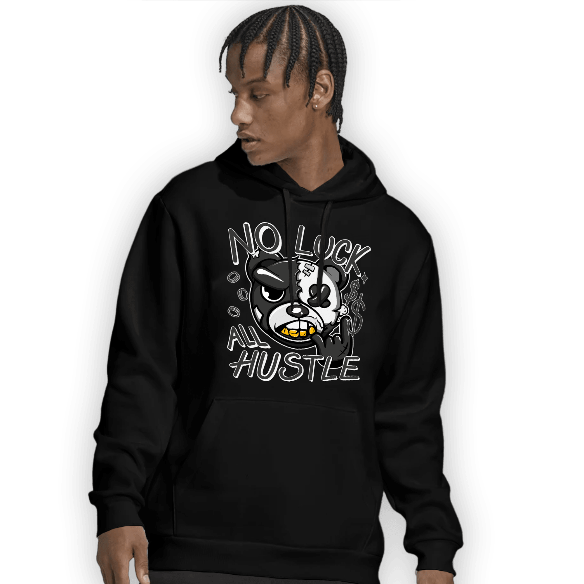 Black White 14s Hoodie Match All Hustle - NastyJamz