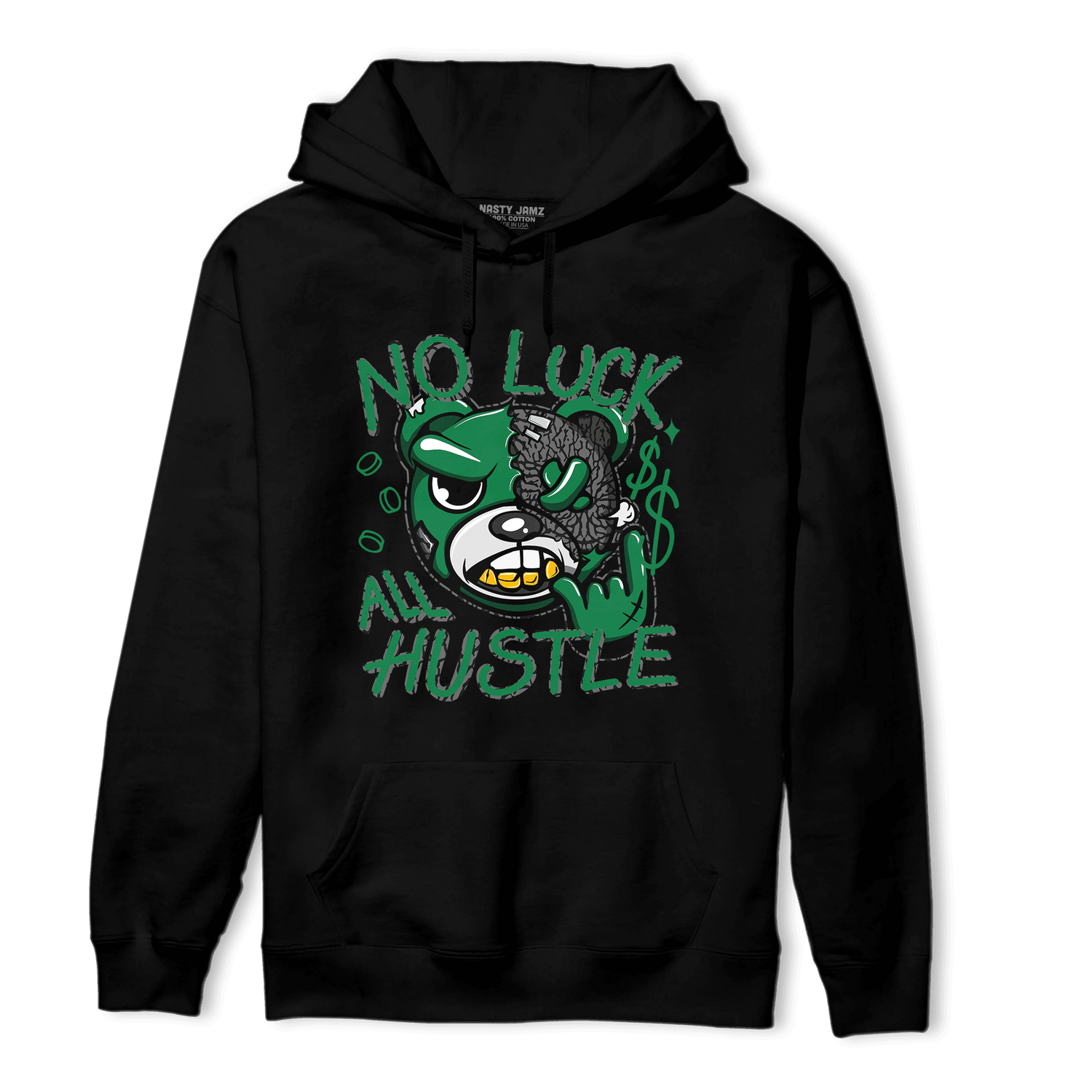 Lucky Green 3s Hoodie Match All Hustle - NastyJamz