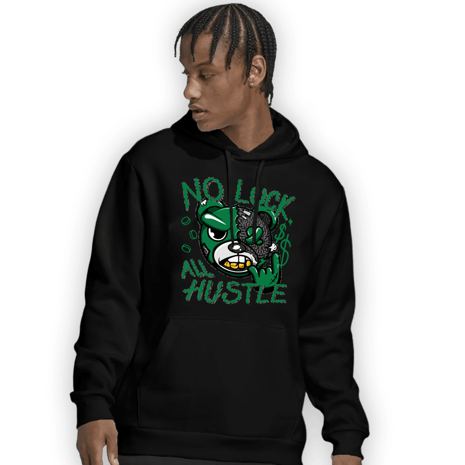 Lucky Green 3s Hoodie Match All Hustle - NastyJamz