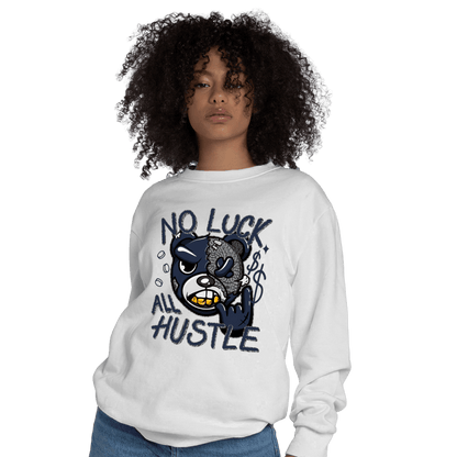 White Navy 3s Sweatshirt Match All Hustle - NastyJamz